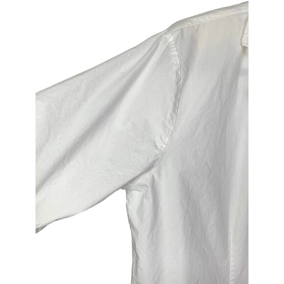 Vintage White Embroidered Short Sleeve Button up, Size XL - Picture 2 of 6